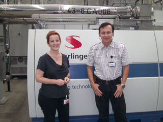 Elfriede Hell, directora general de Starlinger recycling technology, y Anbal Celis Carvajal...