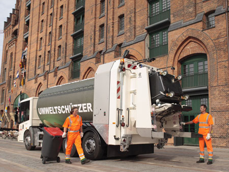 Trabajos de recogida de residuos en Hamburgo