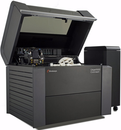 Stratasys demostrar el funcionamiento de la nueva impresora en 3D multimaterial Objet500 Connex1...