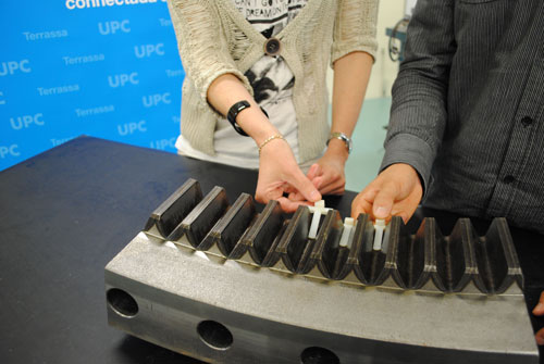 Microinyectores instalados en el engranaje del aerogenerador, tecnologa patentada por la UPC