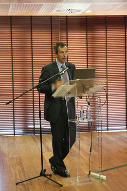 Josep Miarnau, presidente de Beyond Building Barcelona-Construmat, durante el encuentro de Valencia
