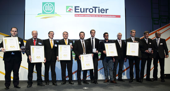 Ganadores de las seis Medallas de Oro a la Innovacin en EuroTier 2014