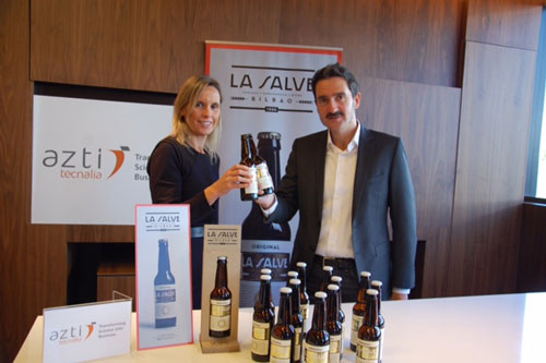 Leire Baraano, directora de la Unidad de Investigacin Alimentaria de AZTI-Tecnalia, y Jon Ruiz, director y fundador de La Salve-Bilbao...