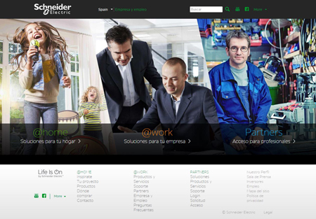 Nueva web de Schneider Electric
