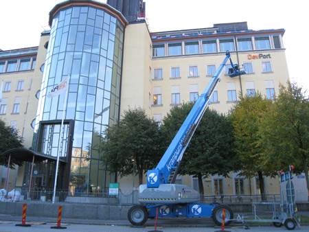 Genie SX-180: para la limpieza de las ventanas del edificio Lindholmen en Citadellen
