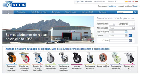 Buscador avanzado de ruedas en la web de Ruedas Alex