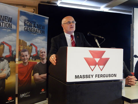 Richard Markwell, vicepresidente y director gerente EAME de Massey Ferguson, en la pasada EIMA