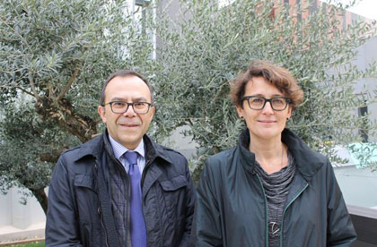 Josep Samitier, director del Ibec, y Montserrat Vendrell, directora de Biocat, dos de los impulsores del proyecto