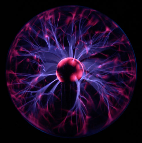 Es comn observar el plasma en algunas lmparas. Foto: Luc Viatour