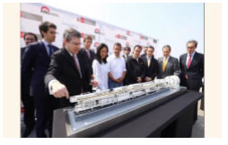 El presidente de la Rep�blica del Per�, Ollanta Humala, presidiendo el inicio de los trabajos de la L�nea 2 del Metro de Lima...