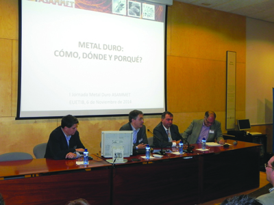 Luis Mi�arro de Sandvik, Francisco Borrego de Metalogr�fica, y Francesc Montal� de Flubetech expusieron d�nde y c�mo utilizar metal duro...