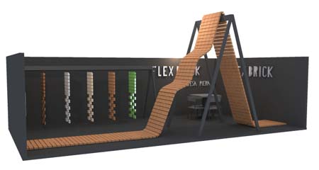 Render del stand de Flexbrick en la Feria BAU 2015 de M�nich