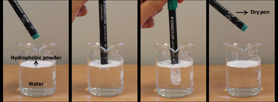 Experimento en vaso de agua