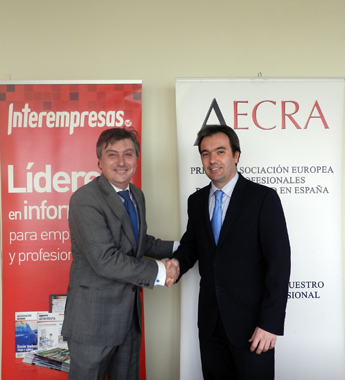 De izquierda a derecha: Jorge Salgueiro, presidente de Aecra, y David Muoz, director del rea OPC en Interempresas Media...