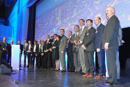 Foto de grupo con todos los ganadores de los Premios a la Innovacin Intermat 2015