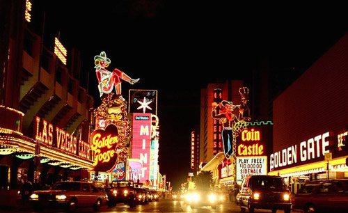 Freemont Street, Las vegas, en 1986