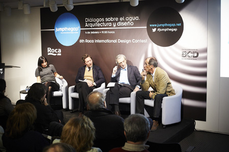 Isabel Roig, directora de BCD, Fernando Caruncho, paisajista y filsofo, Rafael de la-Hoz, arquitecto y Josep Congost...