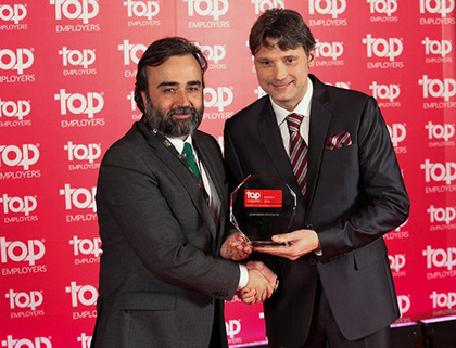 Recibimiento del galardn Top Employers Espaa 2015