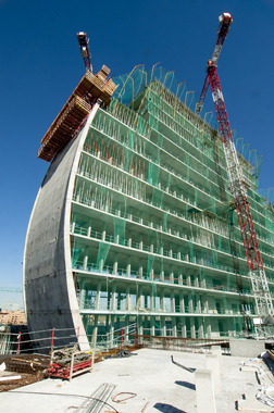 Alsina en la construccin de la nueva sede de BBVA en Madrid