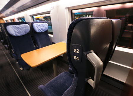 Interior del tren de alta velocidad de Siemens, Velaro