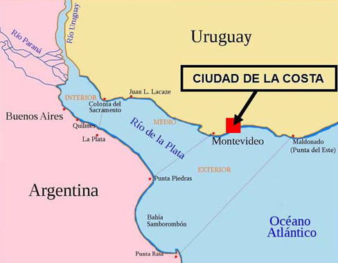Figura 1  Situacin de Ciudad de la Costa (Uruguay)