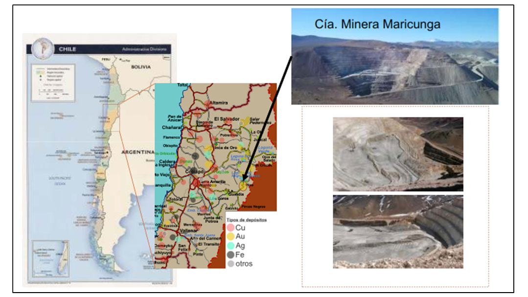 Figura 1: Localizacin de CMM en los Andes chilenos