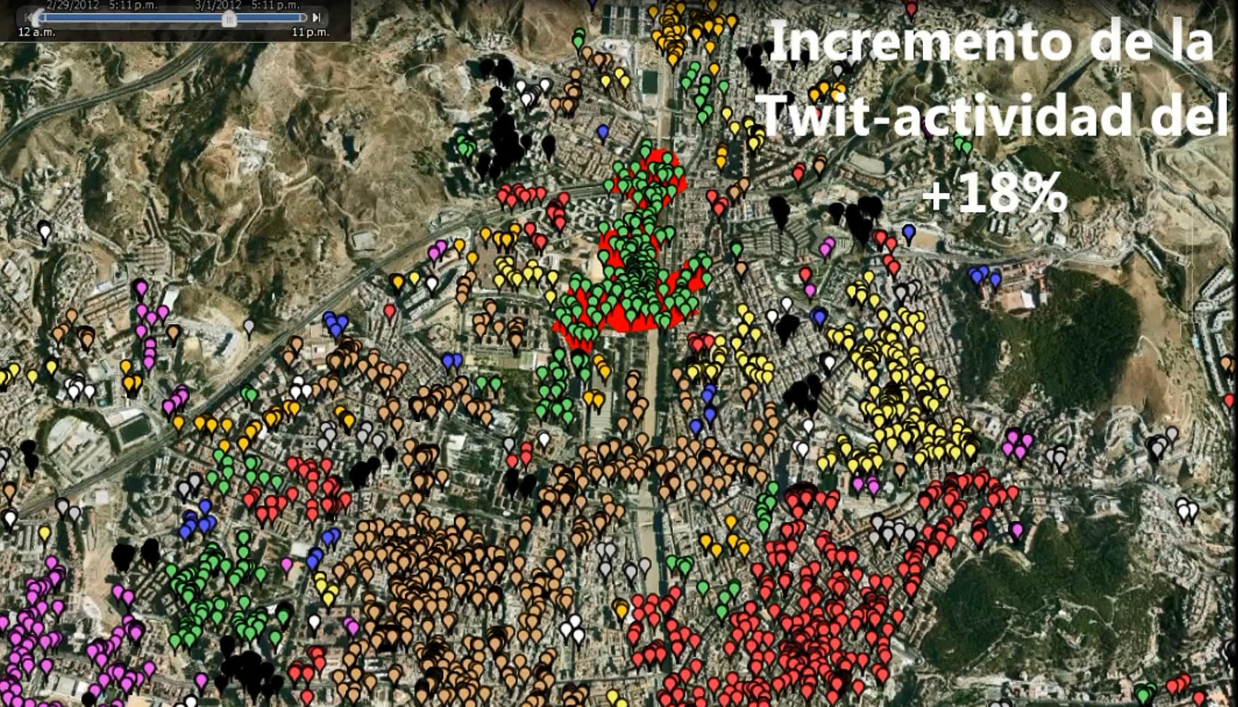 Deteccin de zonas de alta actividad mediante clusterizacin de Tweets en Mlaga