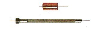 Fig.11.- Arriba: agujero de refrigeracin en un electrodo de cobre...