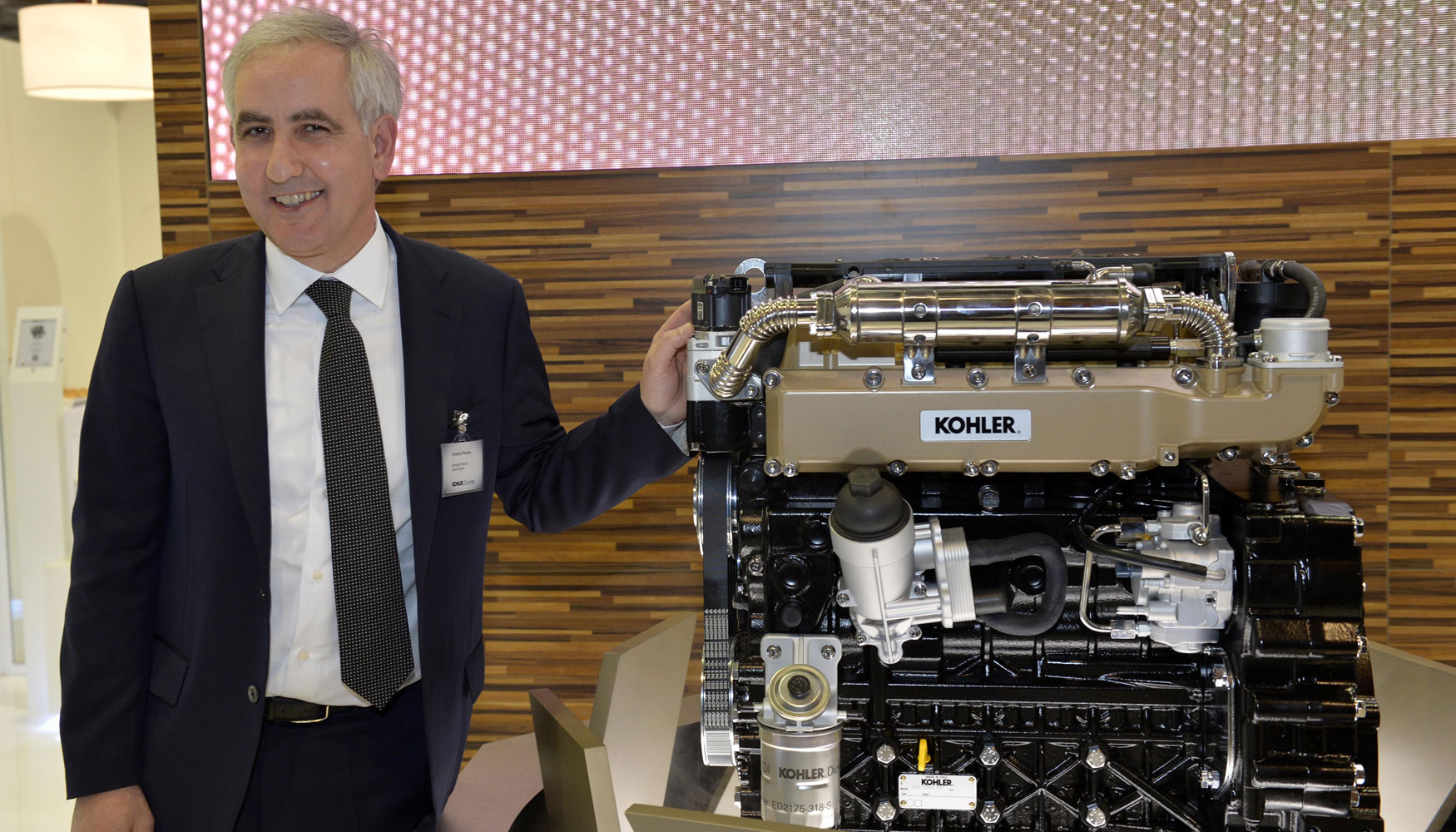Vincenzo Perrone, director general de Kohler Engines, durante la presentacin del nuevo motor en Intermat