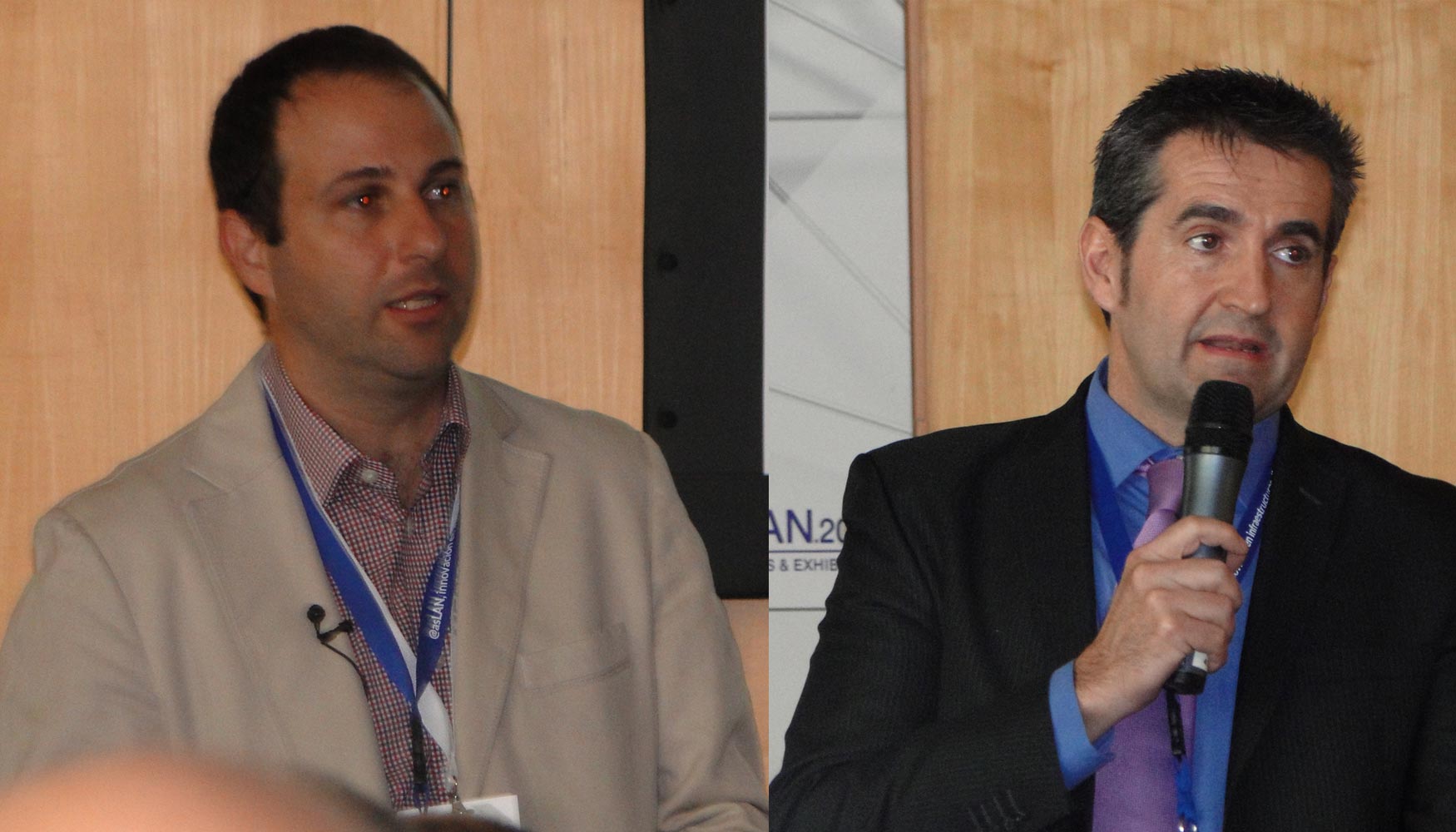 De izquierda a derecha: Maurice Dini y Javier Gmez, de Meru Networks