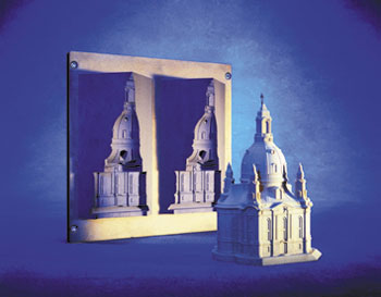 Souvenirs of the Frauenkirche in Dresden Church, thanks to the direct sintering of metal