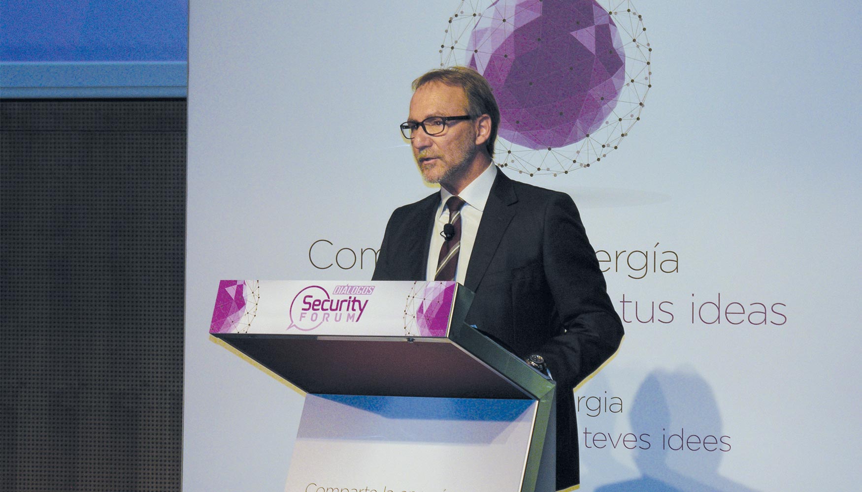Eduard Zamora, presidente de Security Forum, durante la inauguracin
