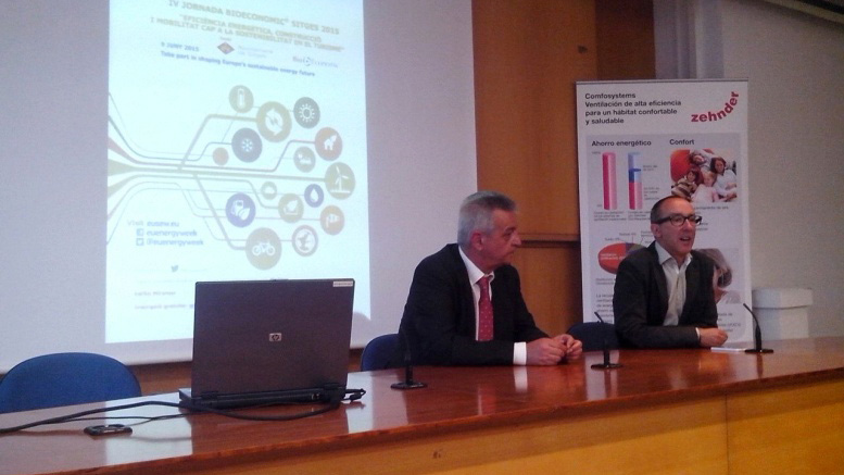 Miquel Forns, alcalde de Sitges, y Sebasti Parera, manager de BioEconomic