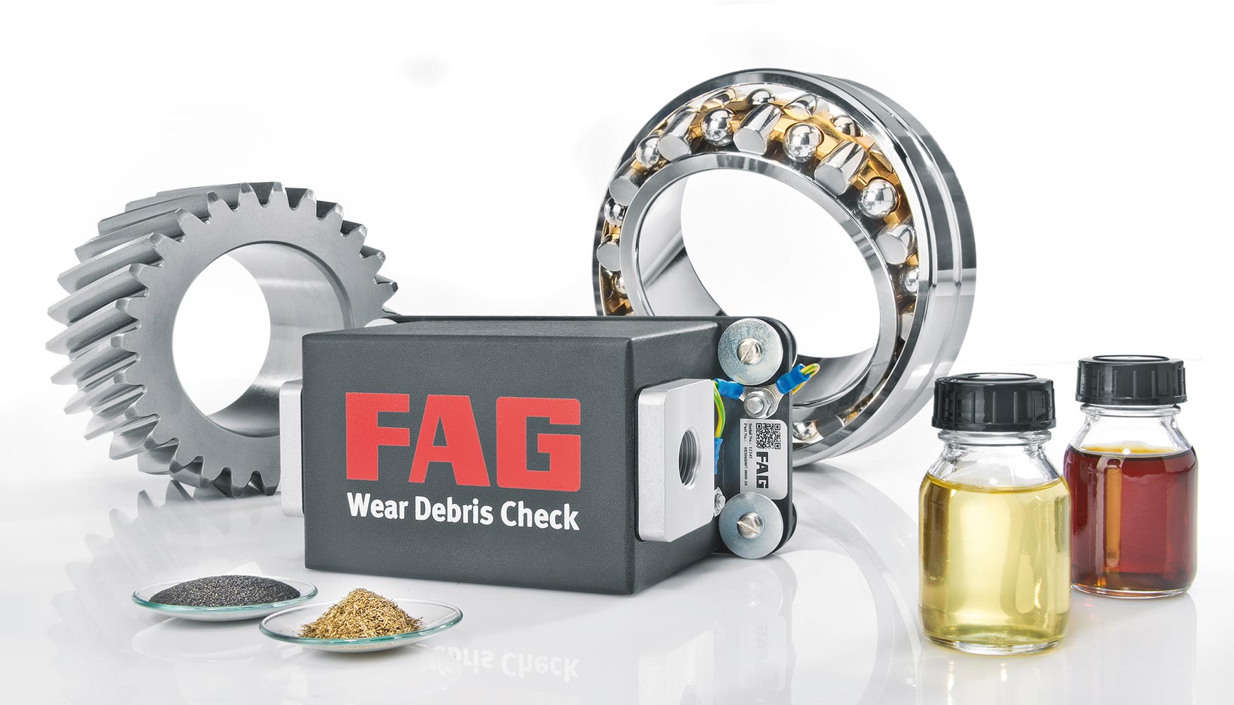 El FAG Wear Debris Check monitoriza la cantidad creciente de partculas o contaminantes en los circuitos de aceite...
