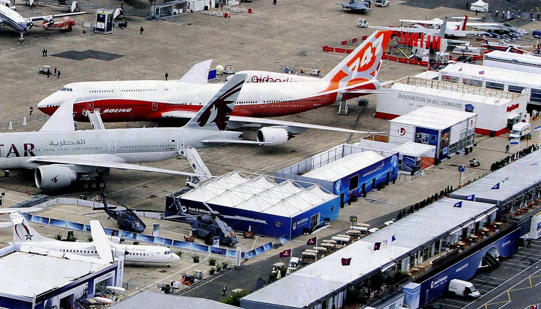 Vista parcial de Le Bourget durante la edicin 50 del saln