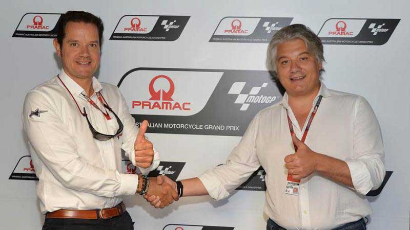 Firma del acuerdo entre Dorna Sports y Pramac