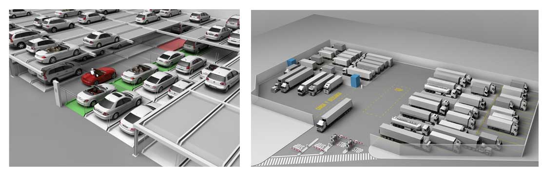 Fig. 4. Modelos ultracompactos de estacionamiento mecnico semiautomtico para autos y camiones...