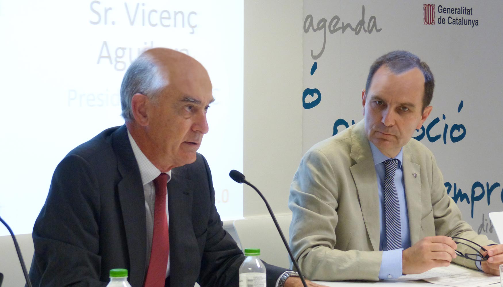 Vicen Aguilera, presidente del CIAC, y Antoni Maria Grau, director general de Industria