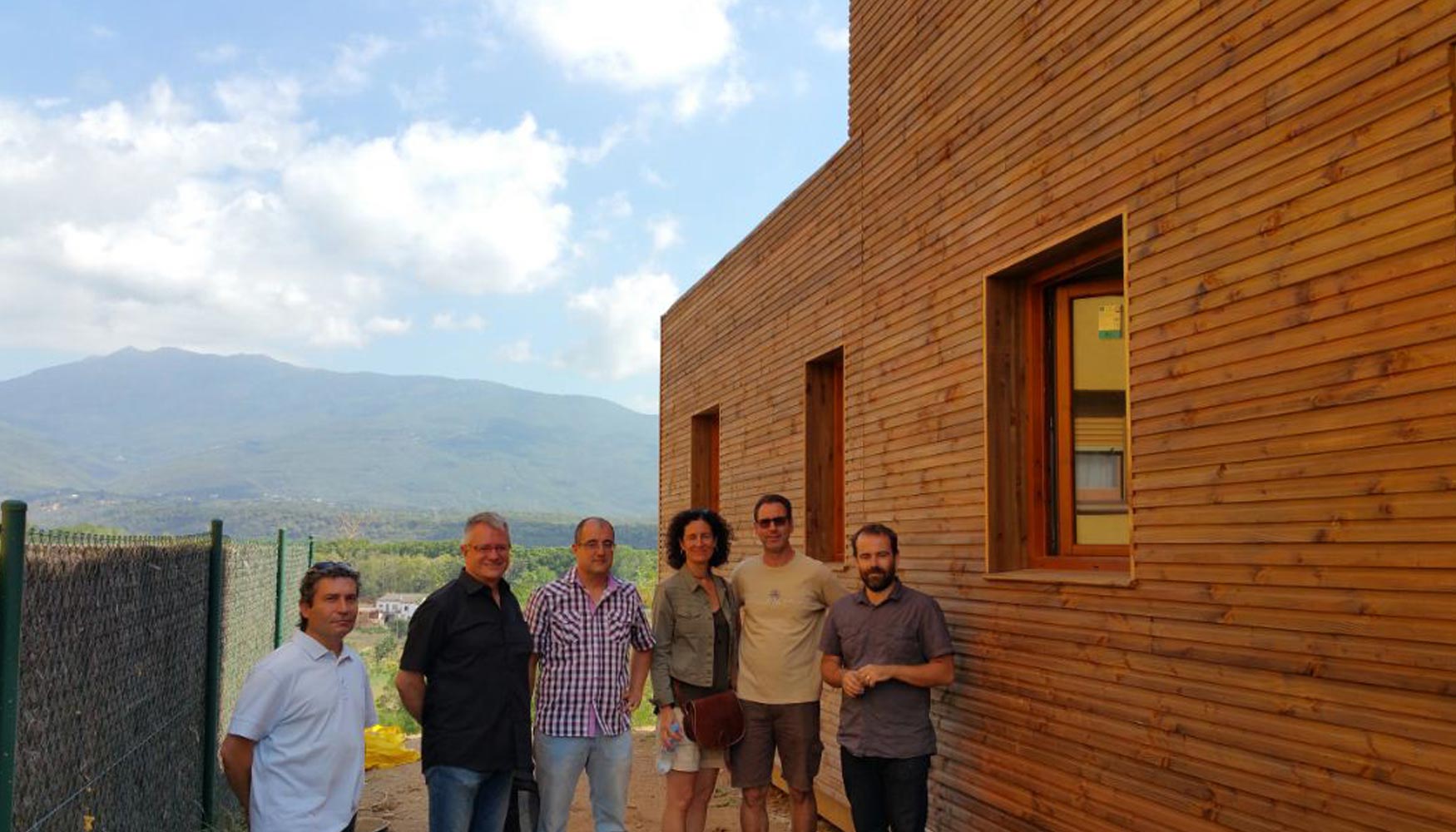 La visita guiada se realiz en una casa pasiva que Arquima ha construido en la falda del Montseny (Barcelona)