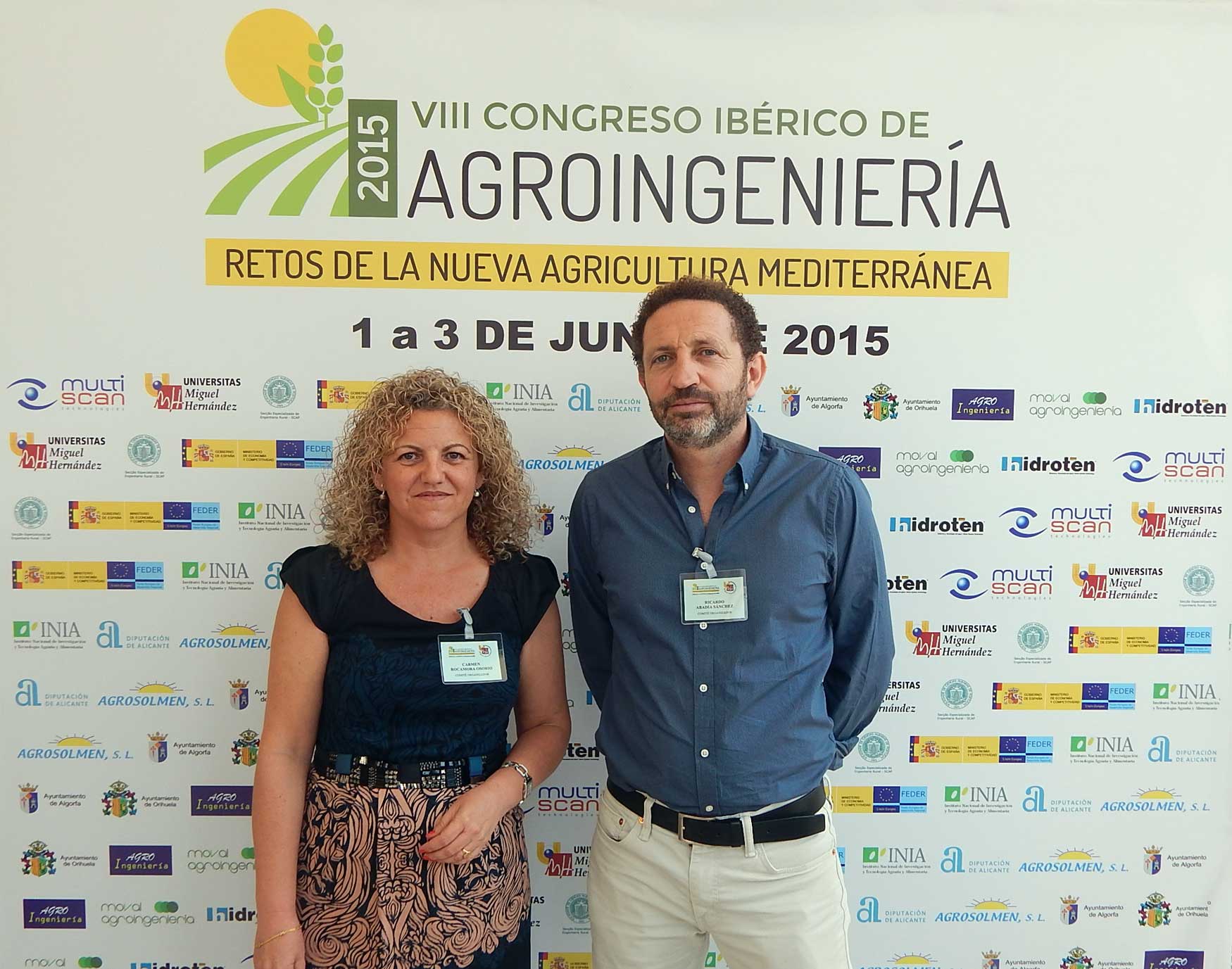 Ricardo Abada y Carmen Rocamora, presidentes del comit organizador del VIII Congreso Ibrico de Agroingeniera