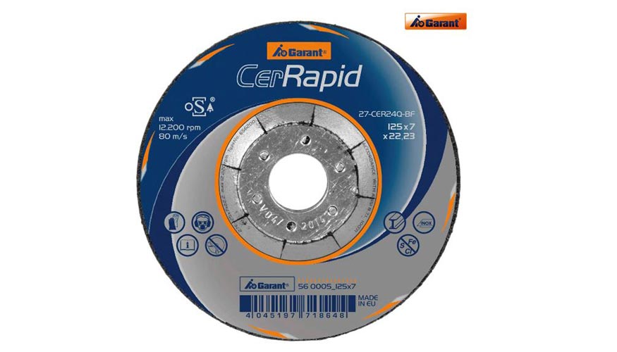 Los discos de desbaste CerRapid de Garant destacan por el grano de cermica autoabrasivo y el sistema de aglomerado de alto rendimiento...