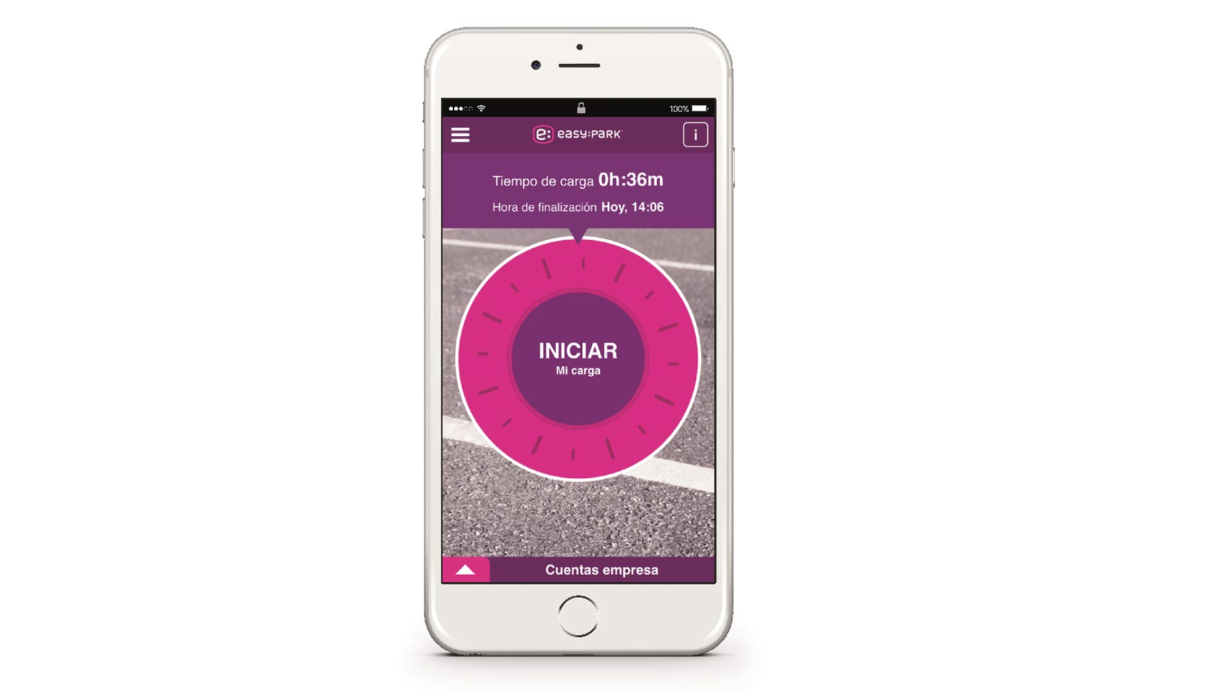 Con la aplicacin EasyPark el usuario puede iniciar, detener o extender el parking y pagar por el tiempo justo