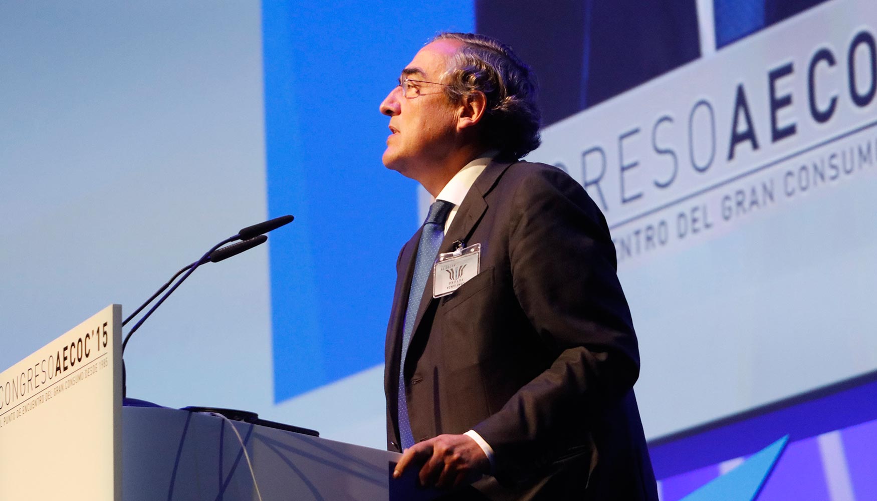 Juan Rosell, presidente de CEOE, en el marco del Congreso Aecoc