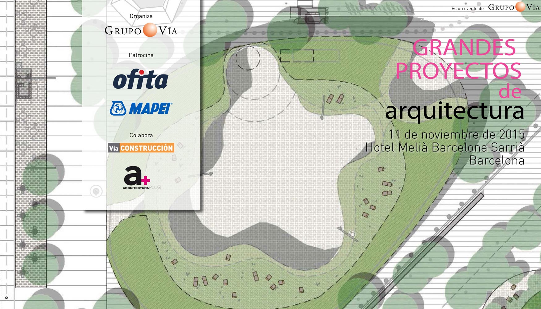 Cartel de la jornada Grandes proyectos de Arquitectura de Mapei