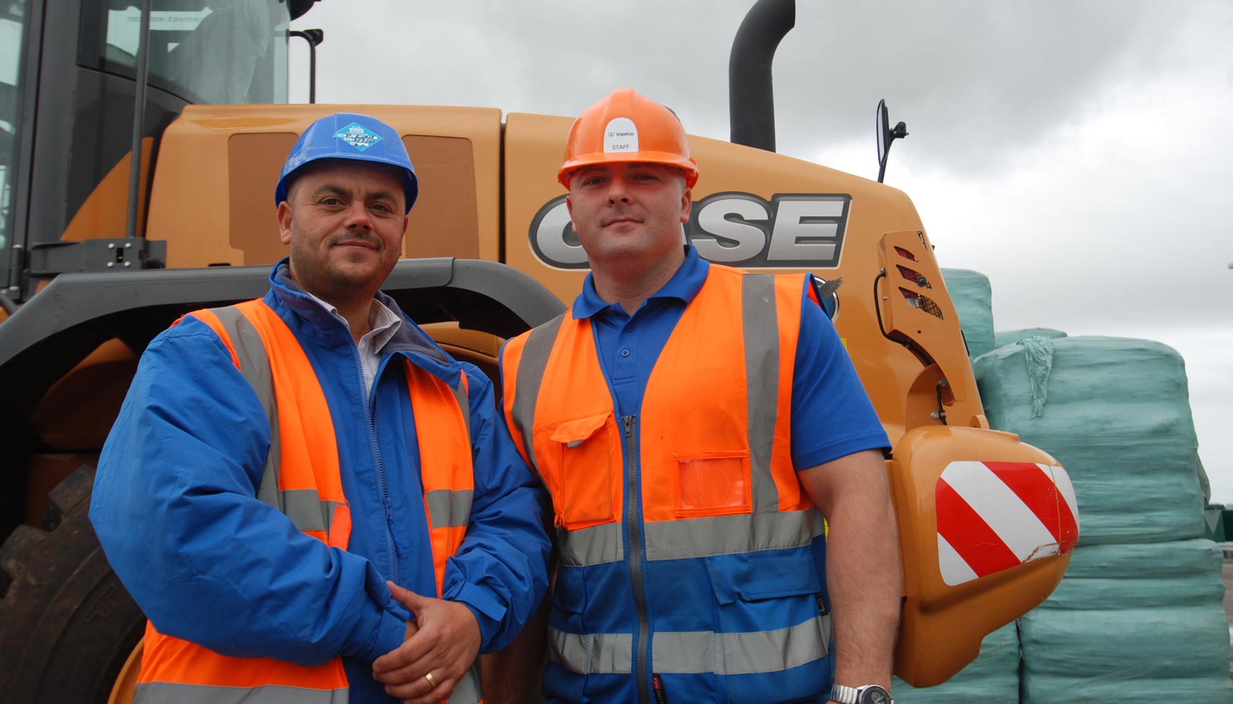 De izquierda a derecha: Phil Lord, director de operaciones y Craig Jones, el responsable de la planta de Impetus Waste...