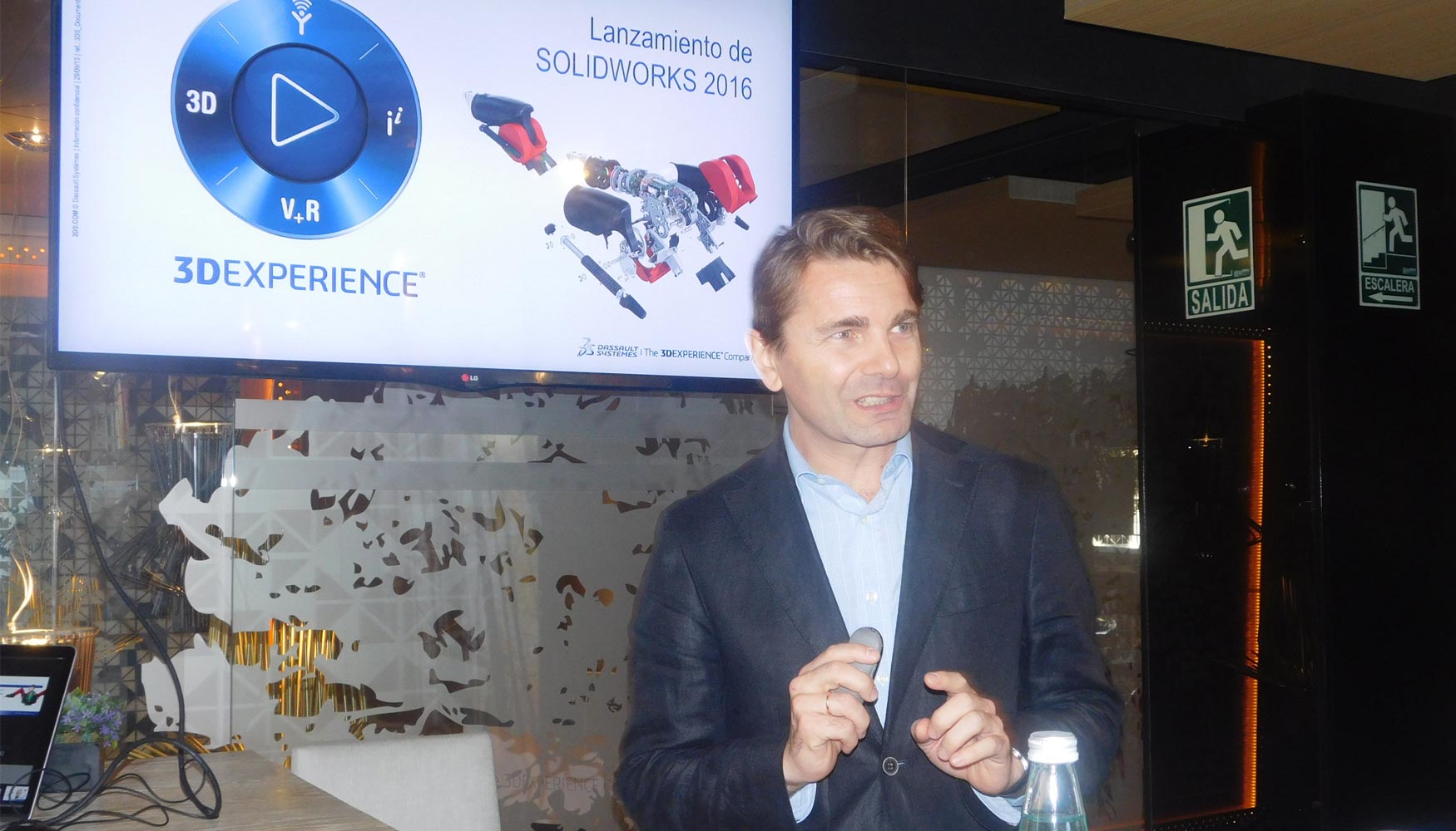 Nicolas Loupy, director general de Dassault Systmes para Iberia, durante la presentacin de Solidworks 2016 en Madrid...
