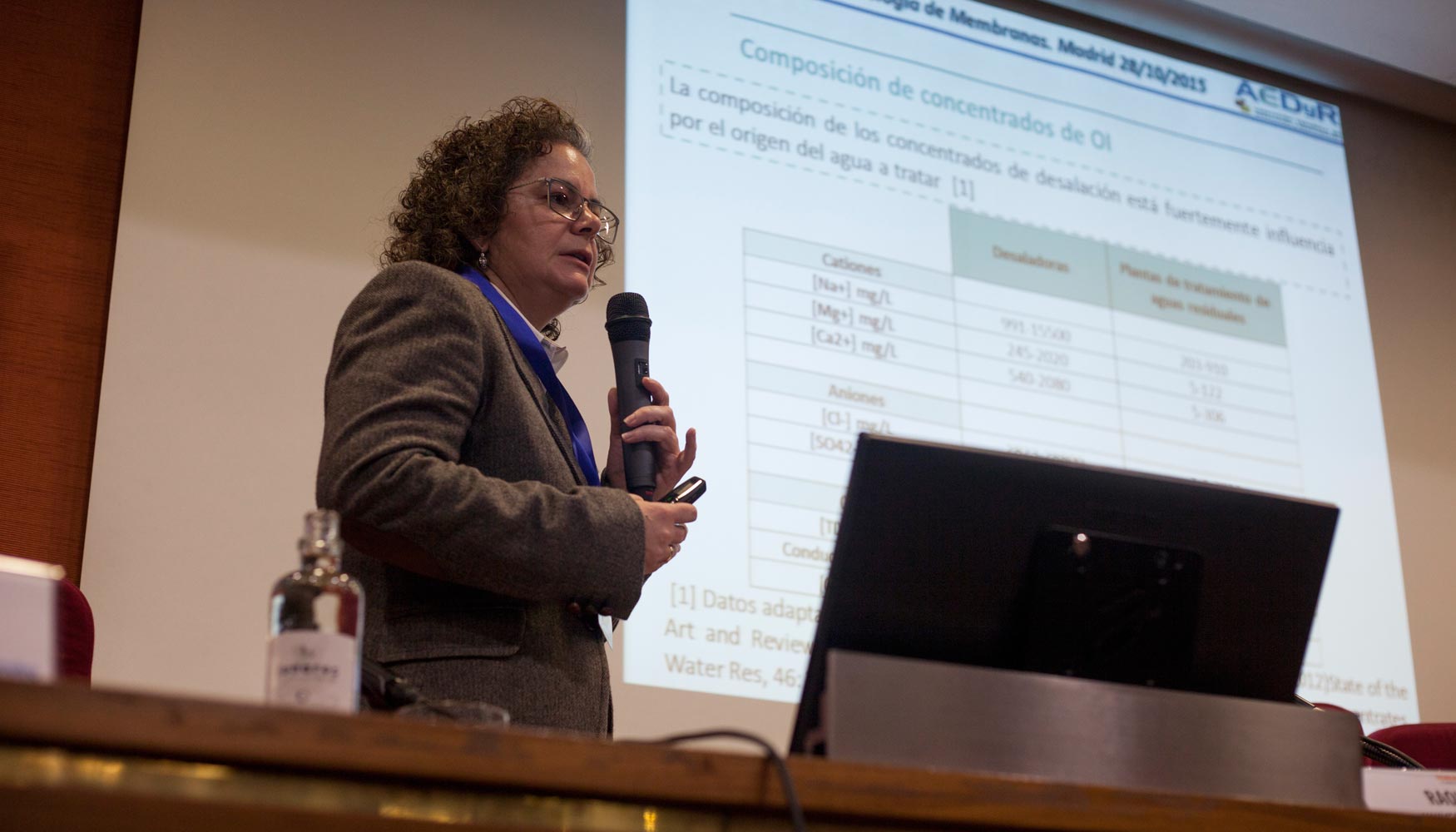 Raquel Ibaez, de la Universidad de Cantabria, durante su ponencia