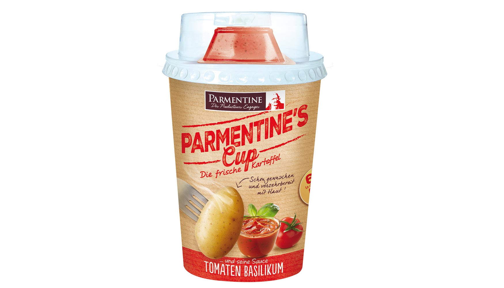 Taza Parmentine con patatas y salsa