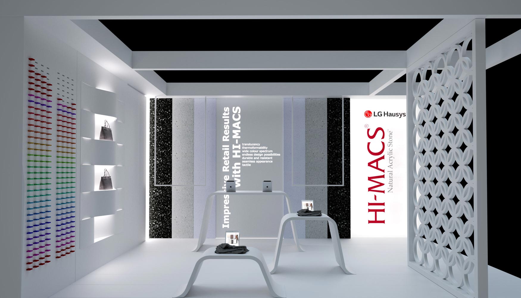 El stand de Hi-Macs en la Retail Design Expo de Londres