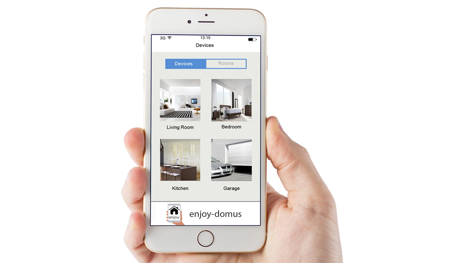 Enjoy-Domus permite controlar, a travs de una app instalada en el Smartphone, todos los mecanismos automatizados del hogar...